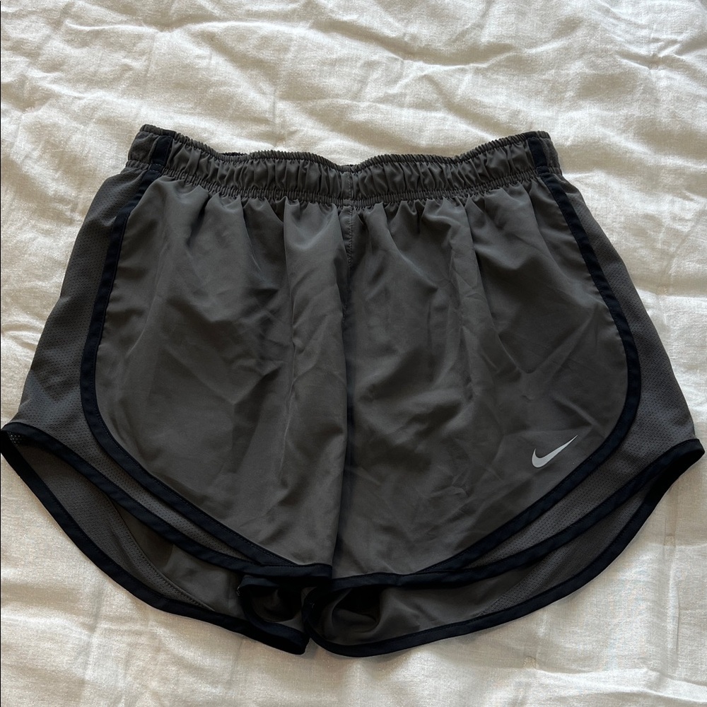 Nike Women's Gray and Black Athletic Running Shorts